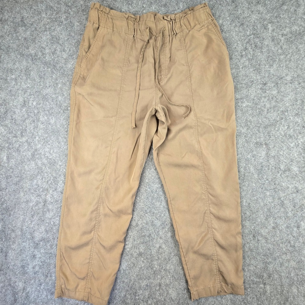 A New Day Tapered Pants Womens XL Tan High Rise Drawstring Lyocell Ankle